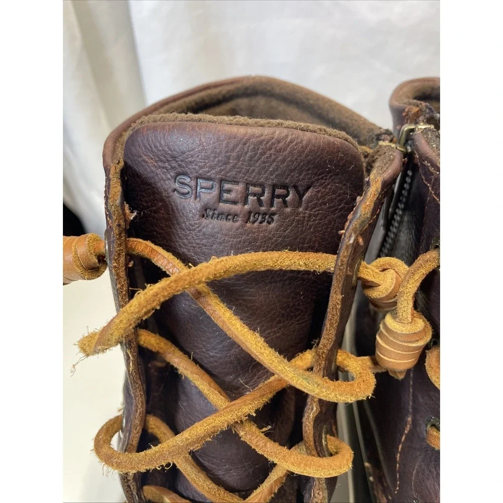 Sperry‎ Top Sider Womens Saltwater Brown Black Rainboots Size 10 Duck Boots